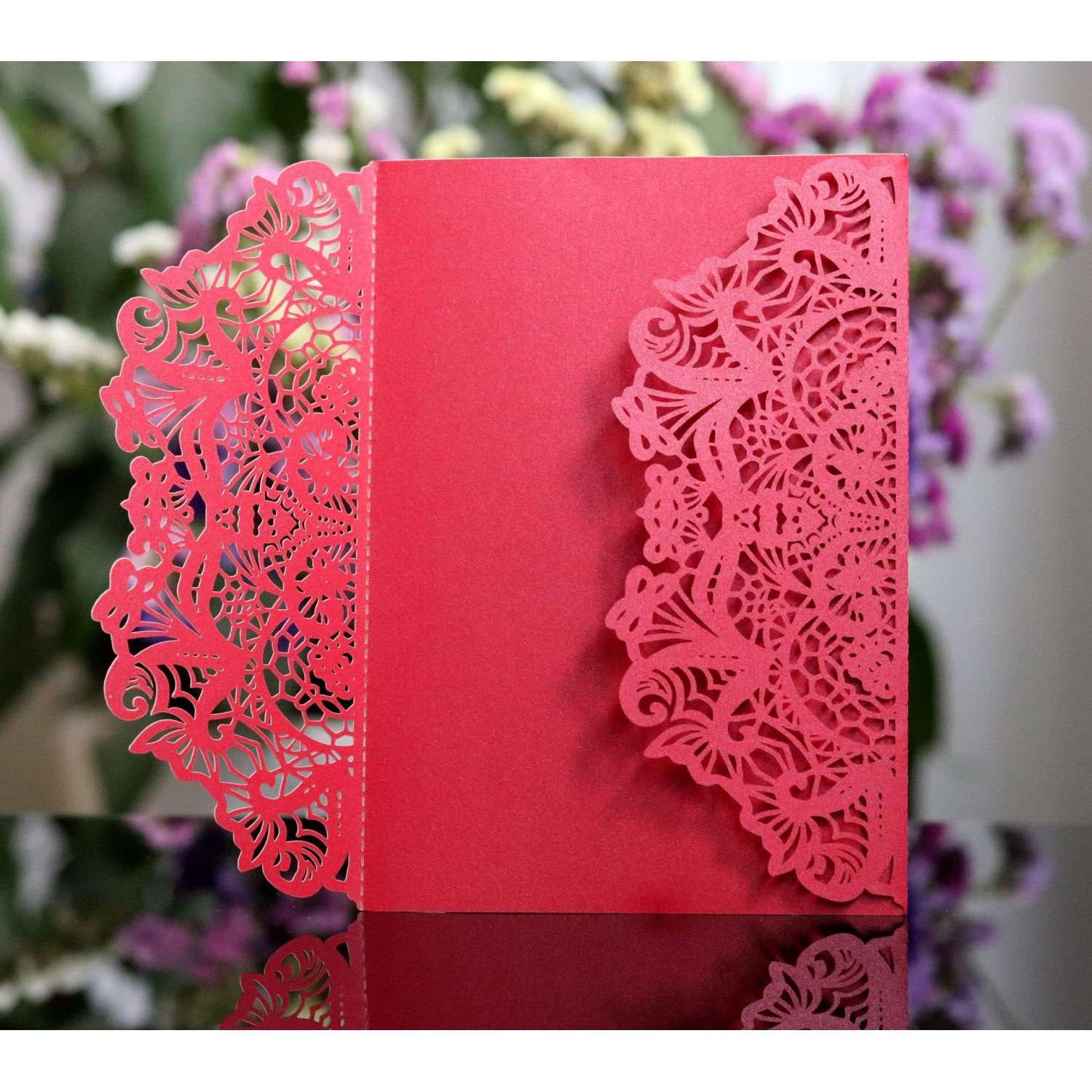 Purple Laser Holder Wholesale Invitation Card Celebration Card